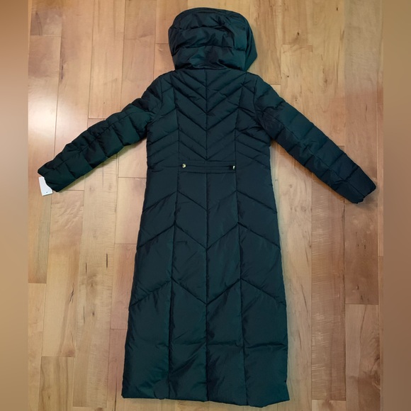 Cole Haan Womens Taffeta Down With Overlapping Convertible Collar Chevron Quilt - Picture 5 of 10